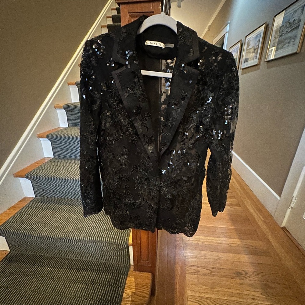 Black Sequin Blazer